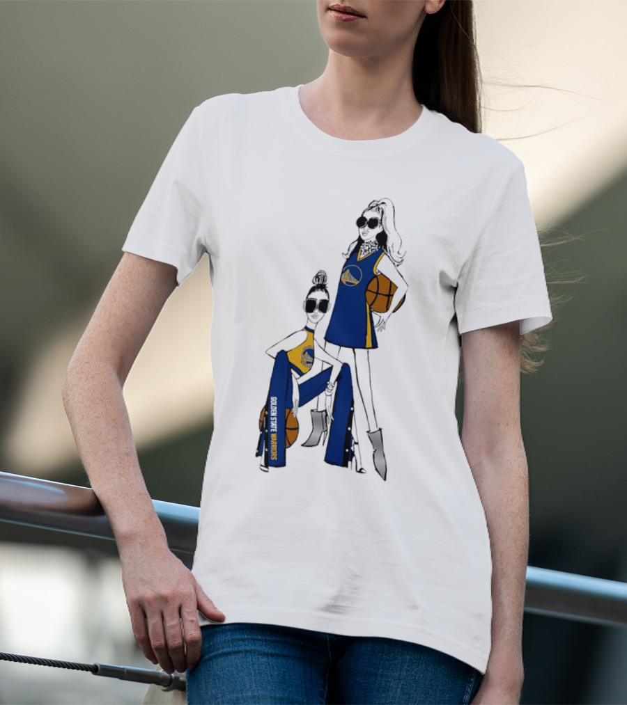 Golden State Warriors G-III 4Her Basketball Girls Fitted Fashion T-Shirt