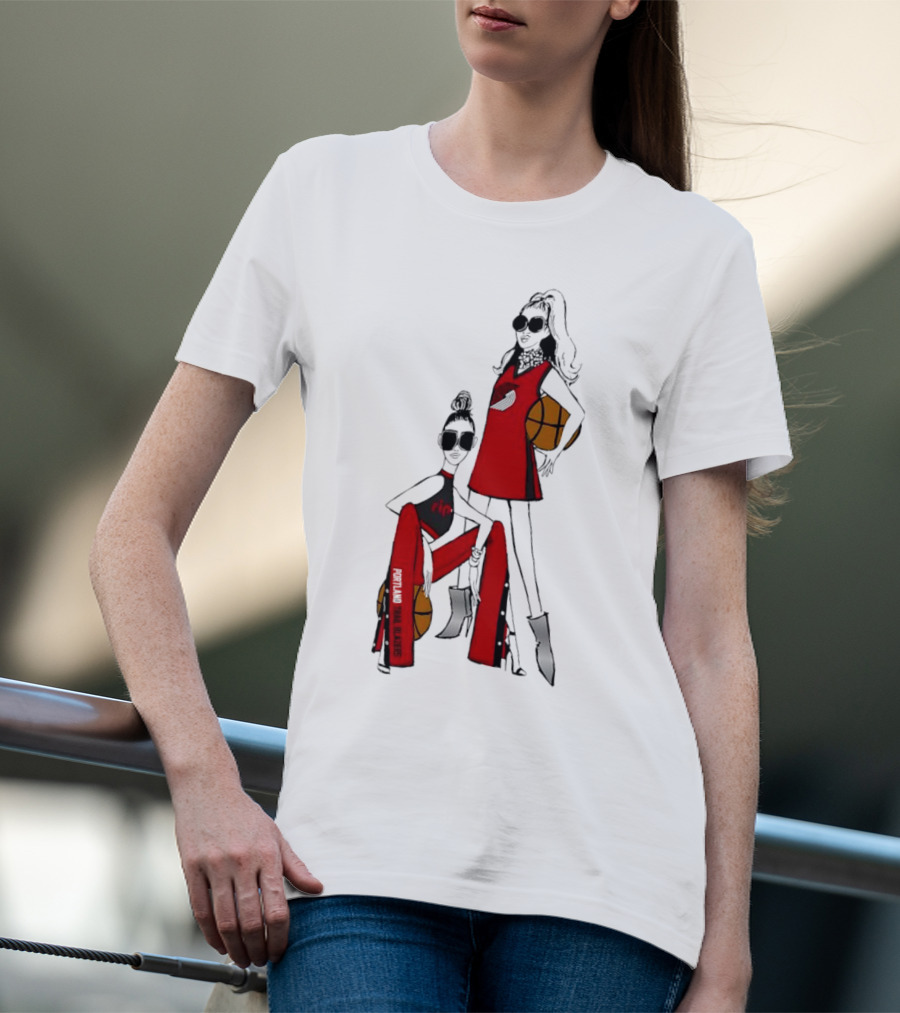 Portland Trail Blazers Rip City Basketball G-III 4Her Girls Fitted T-Shirt