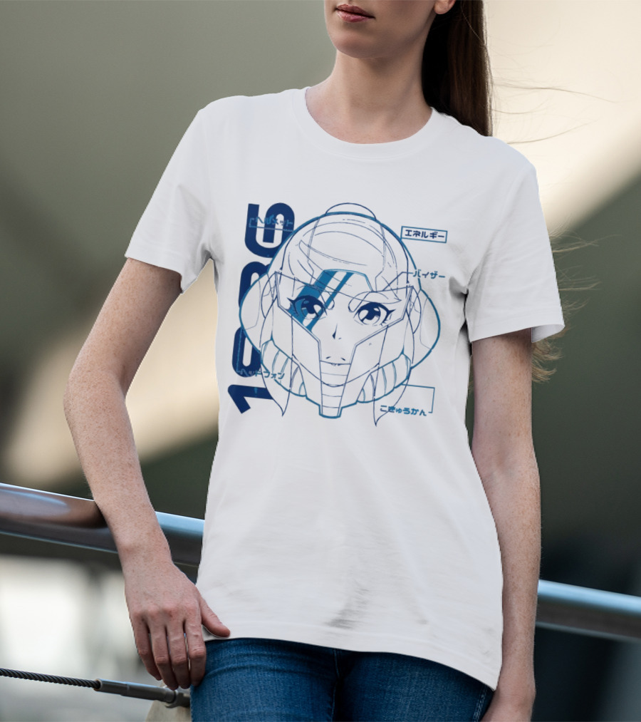 Samus Aran Metroid Heroine 1986 Visor Energy Icon Japanese T-Shirt