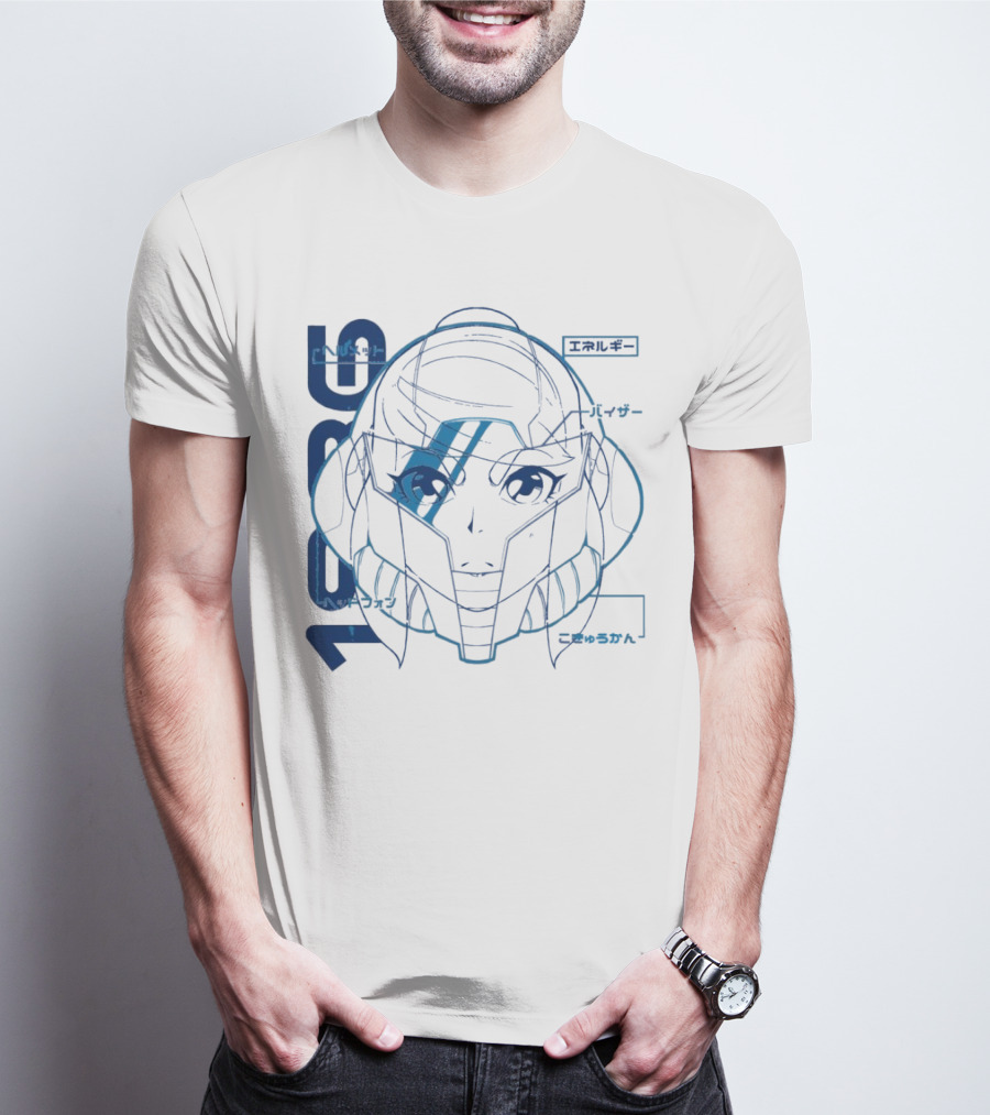Samus Aran Metroid Heroine 1986 Visor Energy Icon Japanese T-Shirt