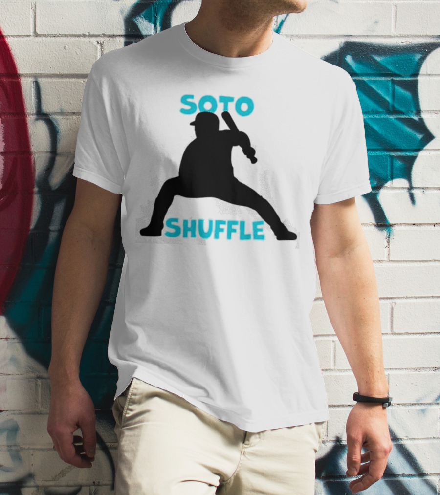 New York Yankees Soto Shuffle Silhouette Baseball Stance T-Shirt