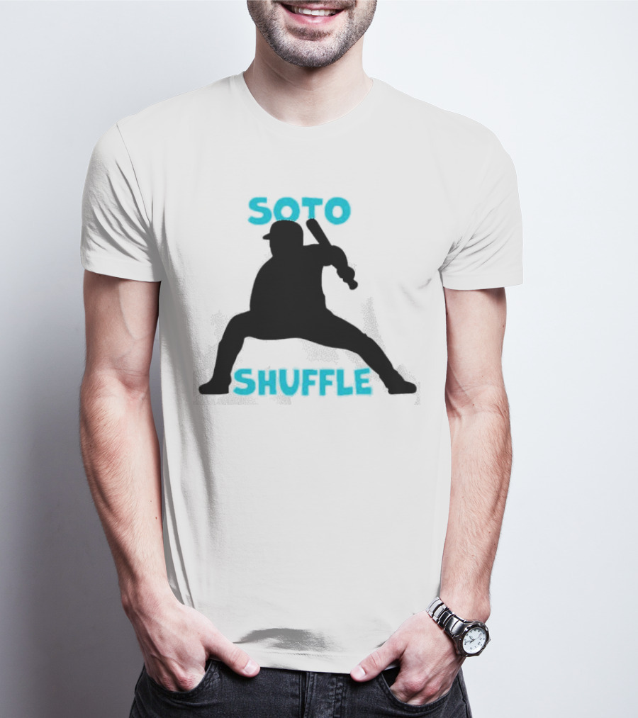 New York Yankees Soto Shuffle Silhouette Baseball Stance T-Shirt