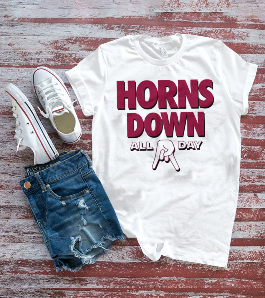 Horns Down All Day Oklahoma Sooners T-Shirt