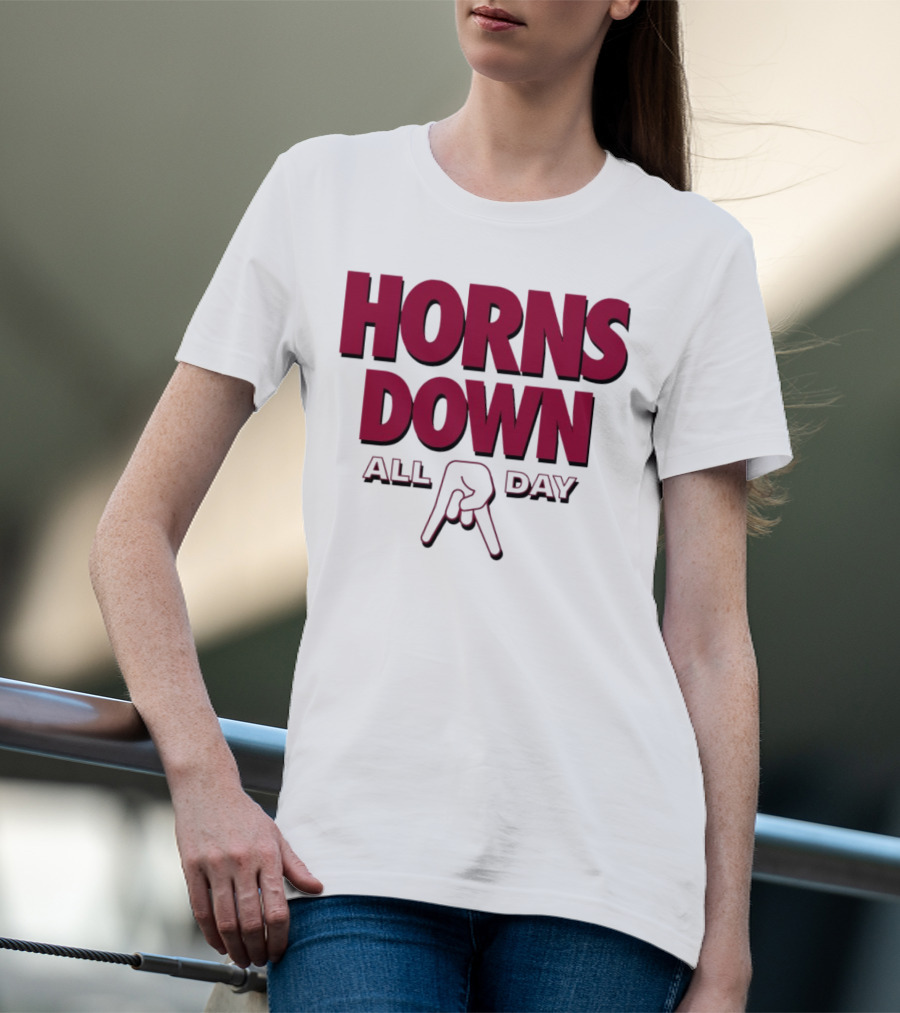 Horns Down All Day Oklahoma Sooners T-Shirt