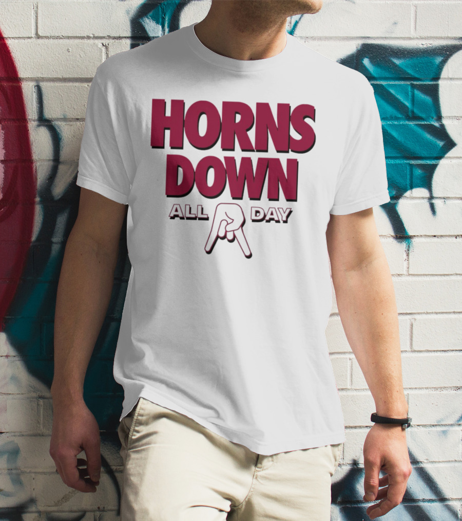 Horns Down All Day Oklahoma Sooners T-Shirt