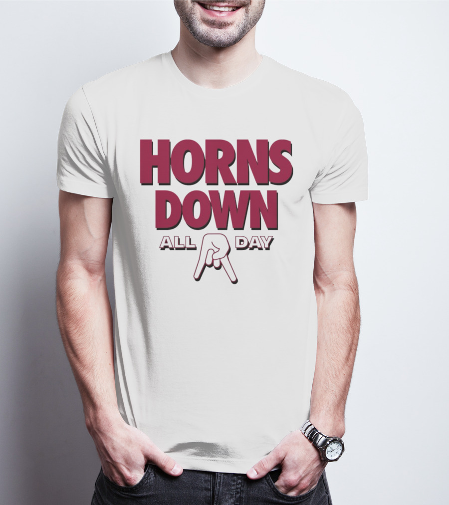 Horns Down All Day Oklahoma Sooners T-Shirt