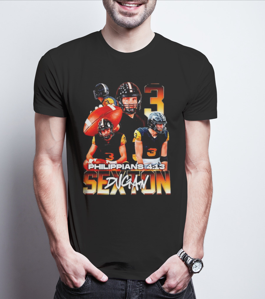 Southwestern Pirates Dugan Sexton Philippians 4:13 Number 3 T-Shirt