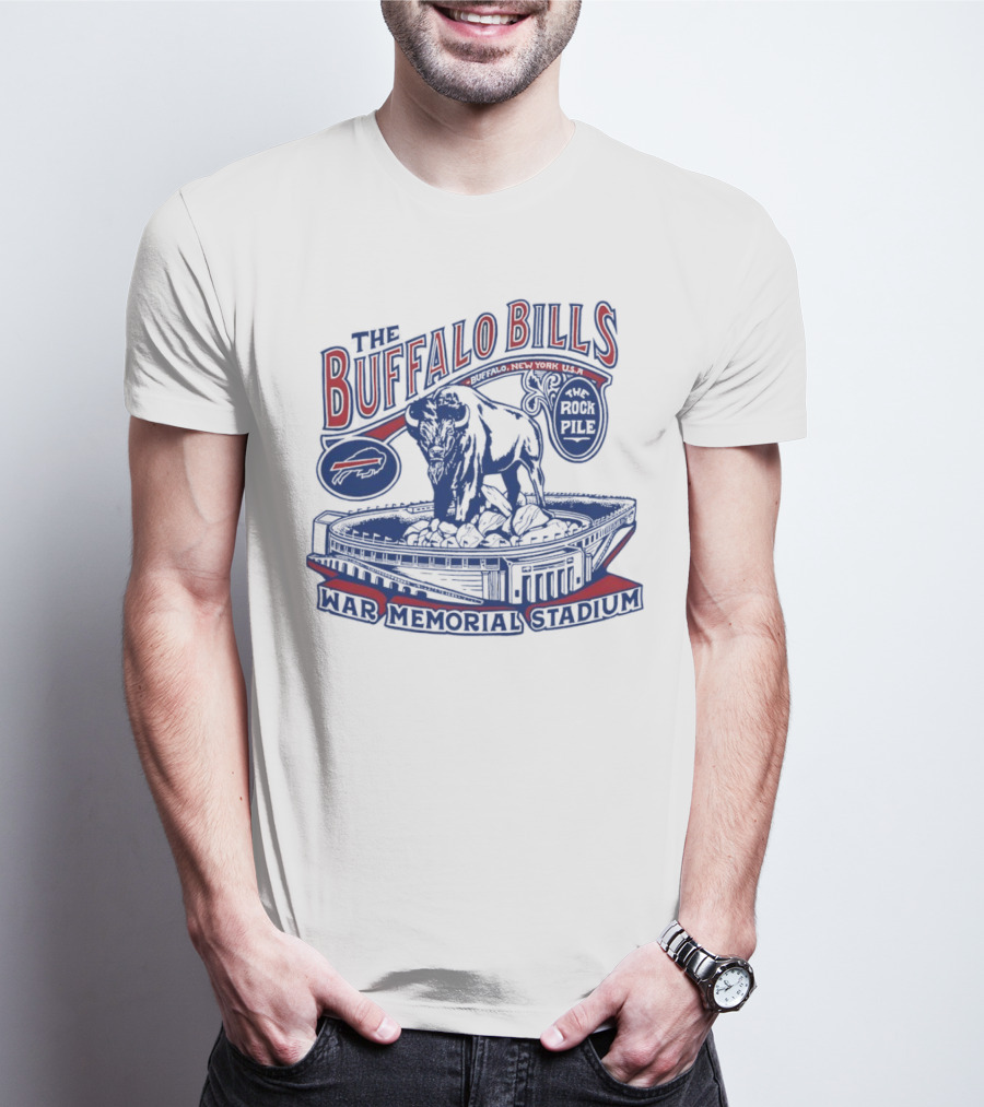 The Buffalo Bills War Memorial Stadium Rockpile New York NFL Iconic Buffalo T-Shirt