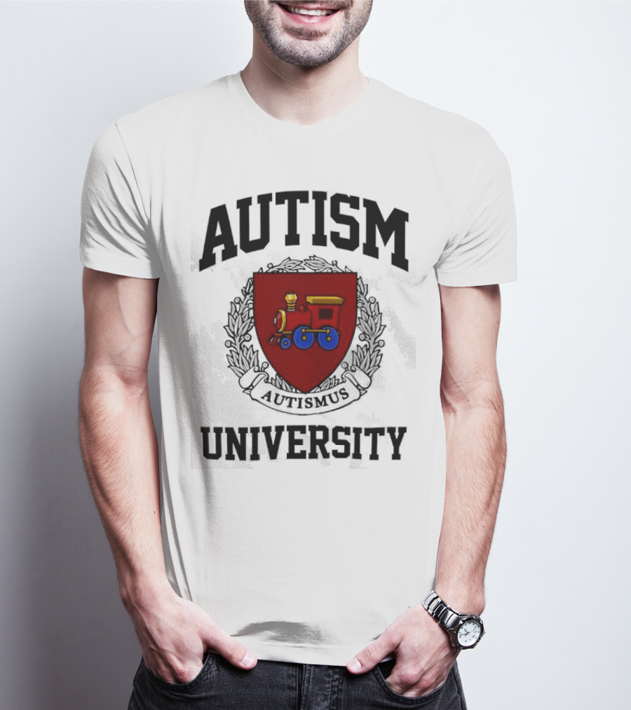 AUTISM UNIVERSITY AUTISMUS CREST CREWNECK T-Shirt