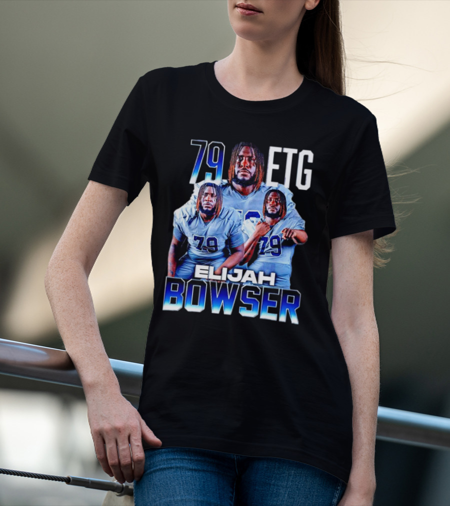 Elijah Bowser 79 ETG Football Player Montage T-Shirt