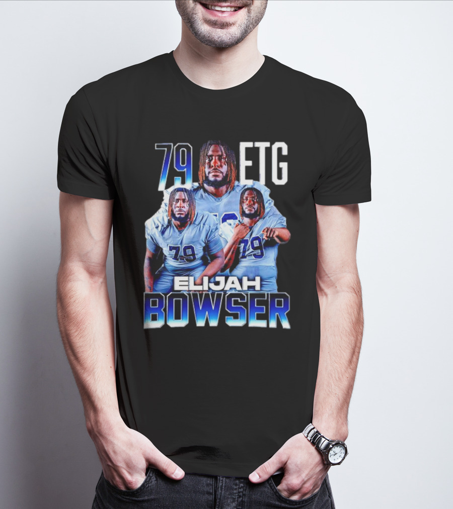 Elijah Bowser 79 ETG Football Player Montage T-Shirt