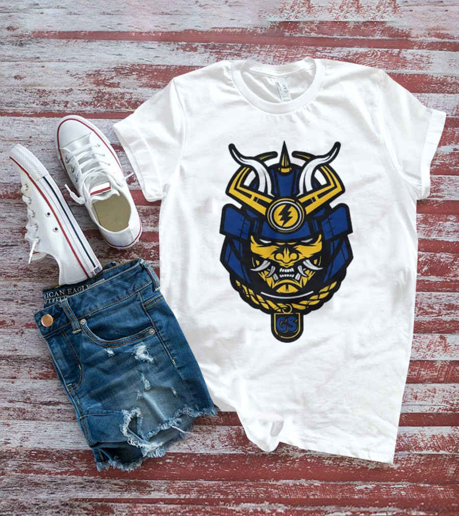 Golden State Warriors GS Samurai Helmet Emblem T-Shirt