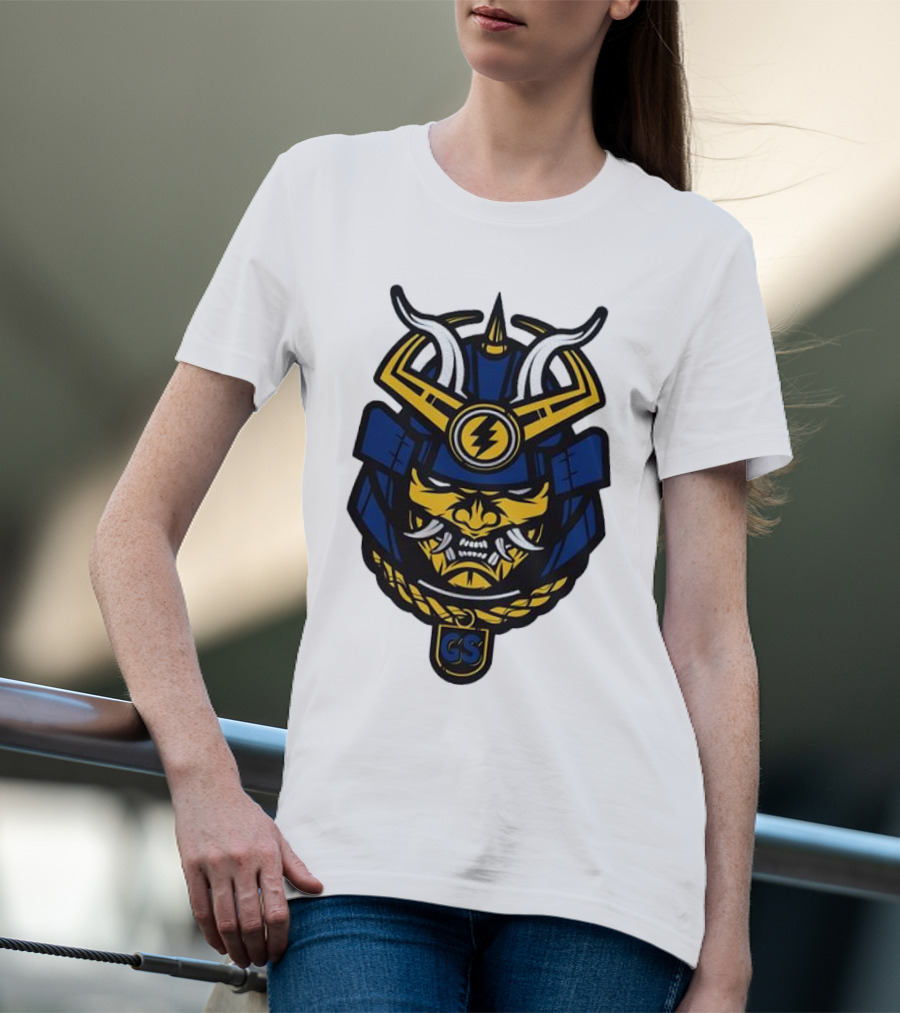 Golden State Warriors GS Samurai Helmet Emblem T-Shirt