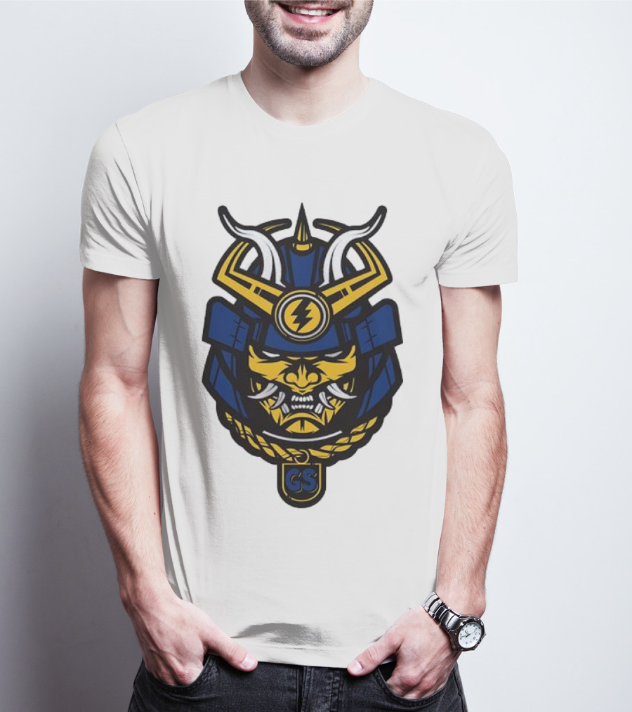 Golden State Warriors GS Samurai Helmet Emblem T-Shirt