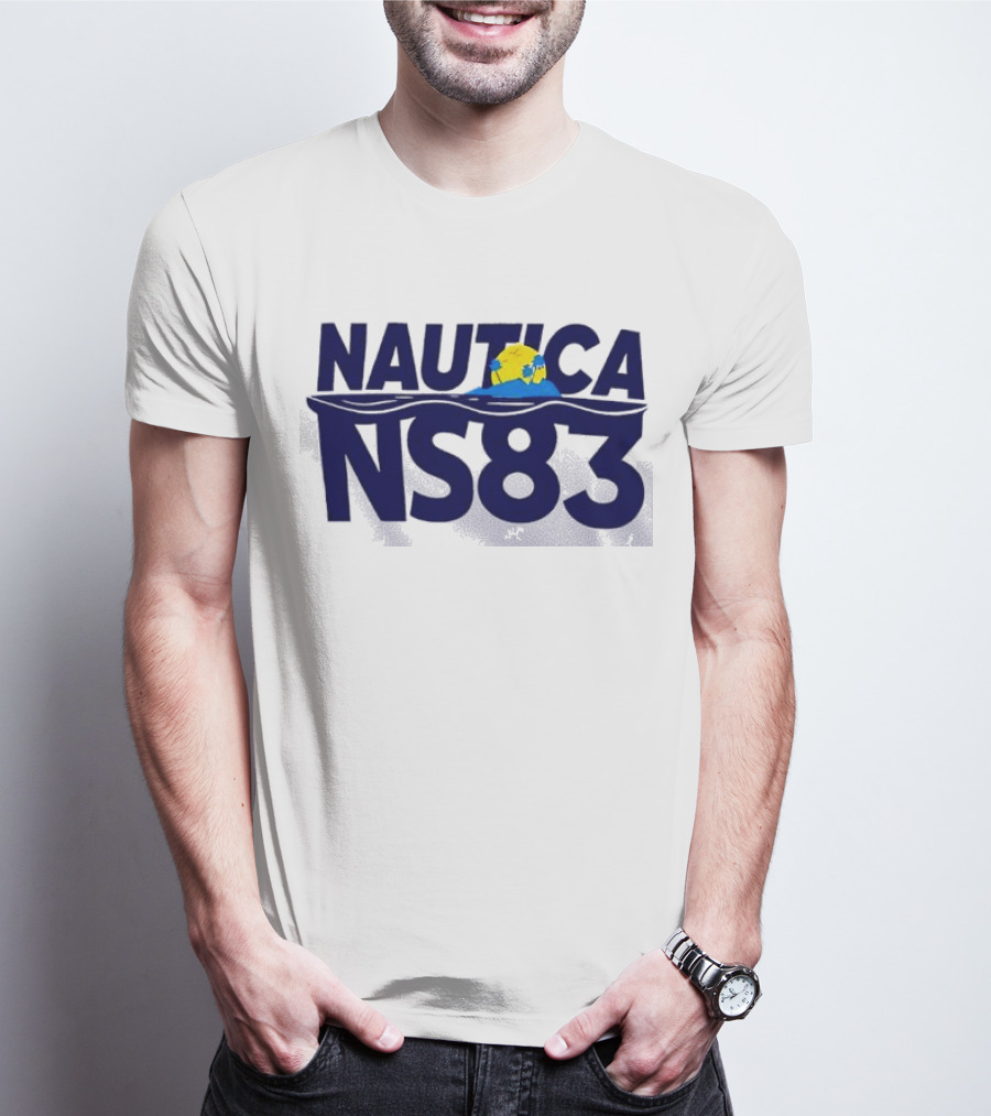 Nautica NS83 Ocean Wave And Globe T-Shirt