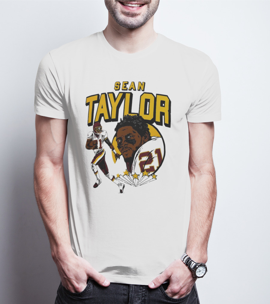 Sean Taylor Washington Commanders Caricature Player Signature T-Shirt