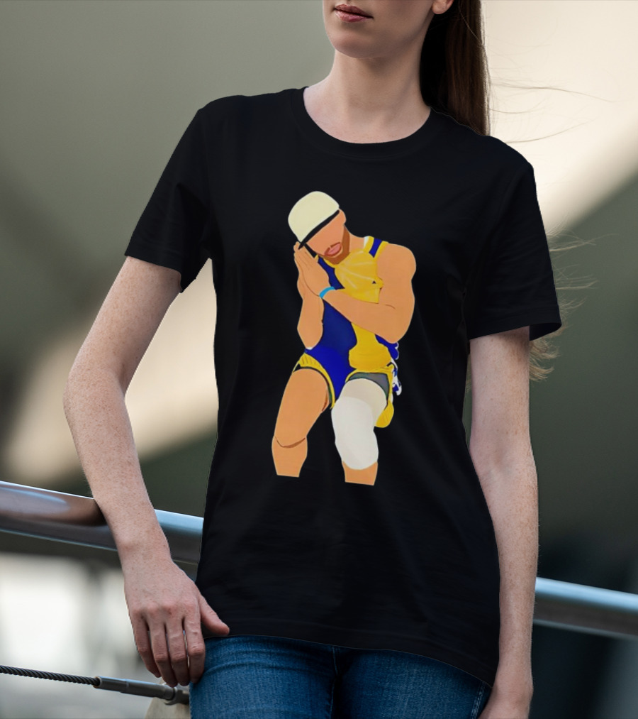 Steph Curry Night Night Basketball Pose With Trophy T-Shirt