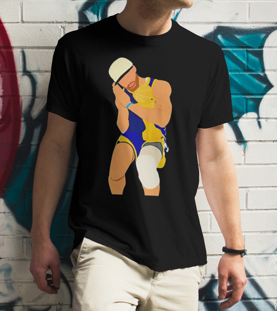 Steph Curry Night Night Basketball Pose With Trophy T-Shirt