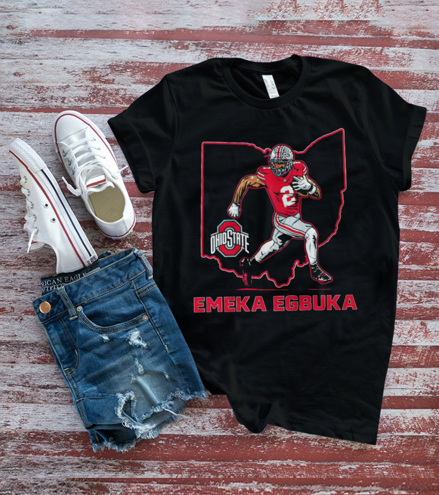 Emeka Egbuka Ohio State Buckeyes Football Star T-Shirt