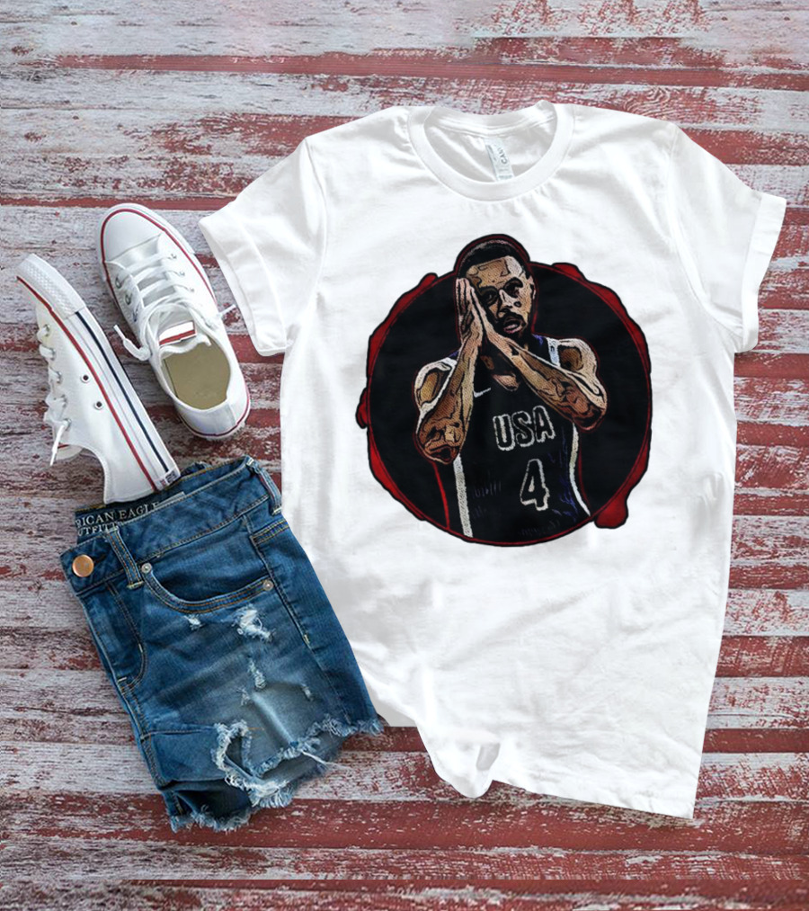 Stephen Curry Night Night USA Basketball Team Paris T-Shirt