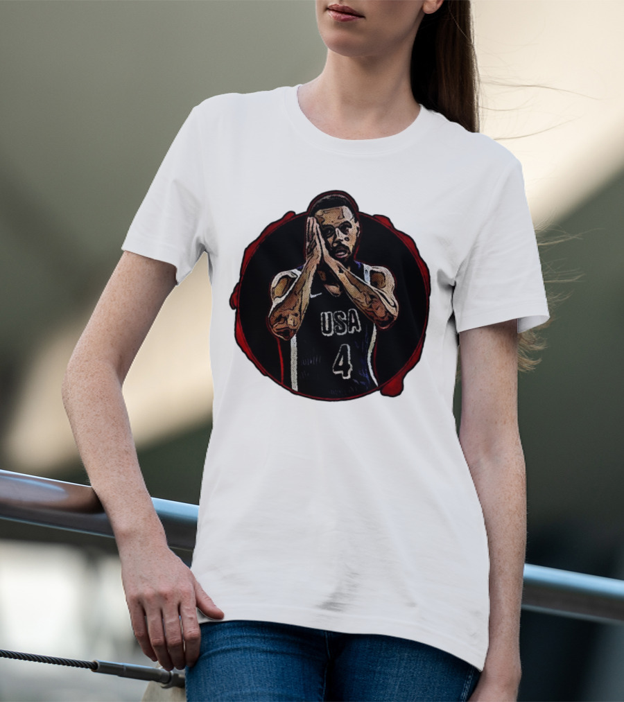 Stephen Curry Night Night USA Basketball Team Paris T-Shirt