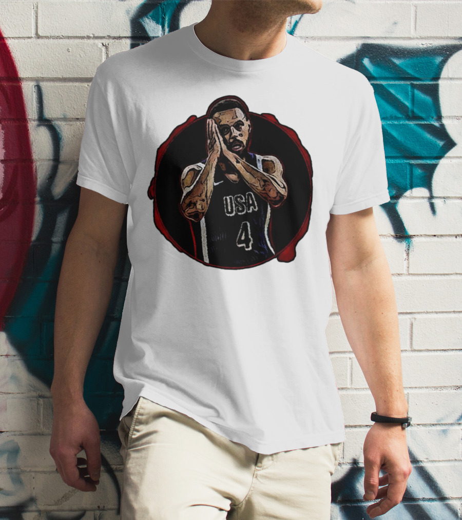 Stephen Curry Night Night USA Basketball Team Paris T-Shirt