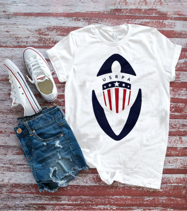 USRPA U.S. Rugby Players Association Red White And Blue Shield T-Shirt