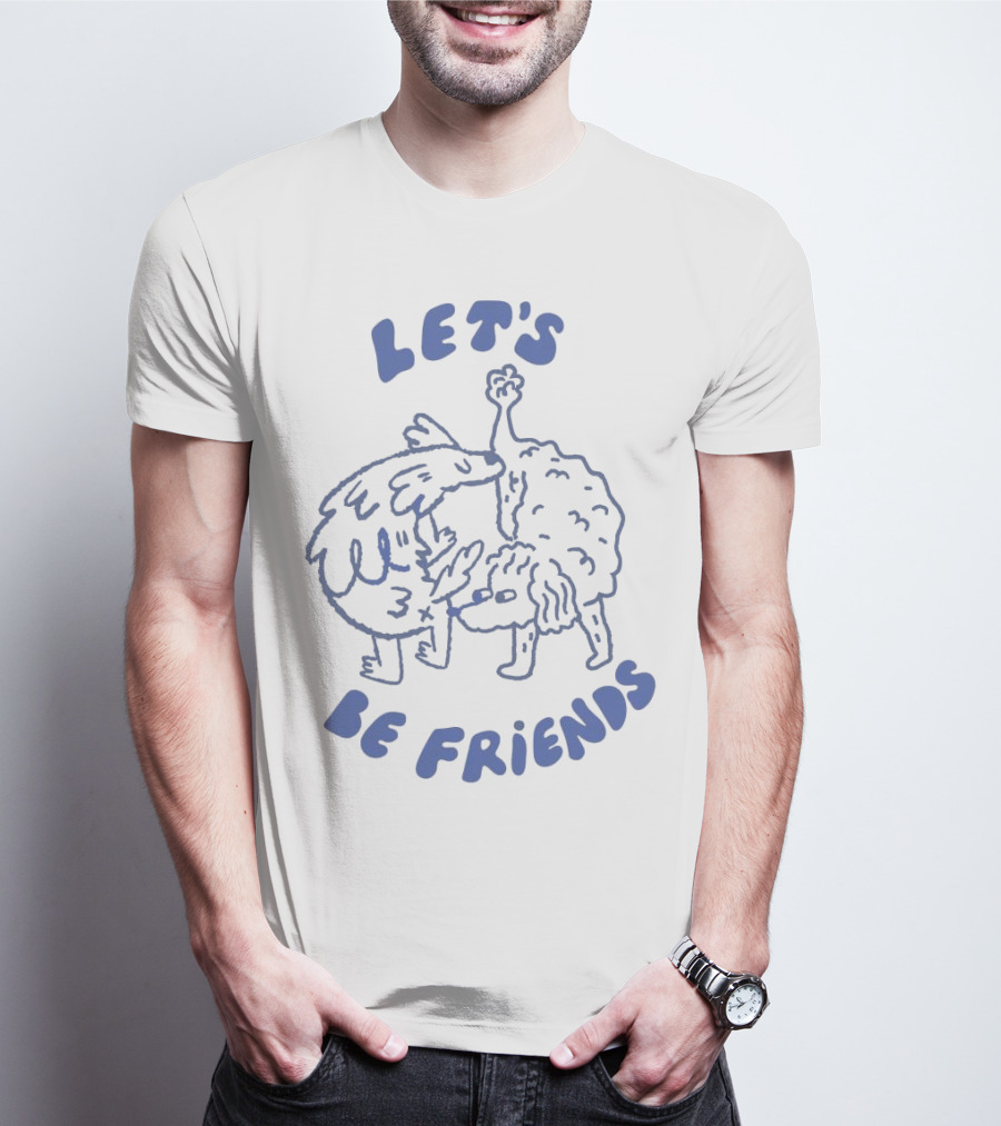 LET'S BE FRIENDS Turkey And Dog Embrace T-Shirt
