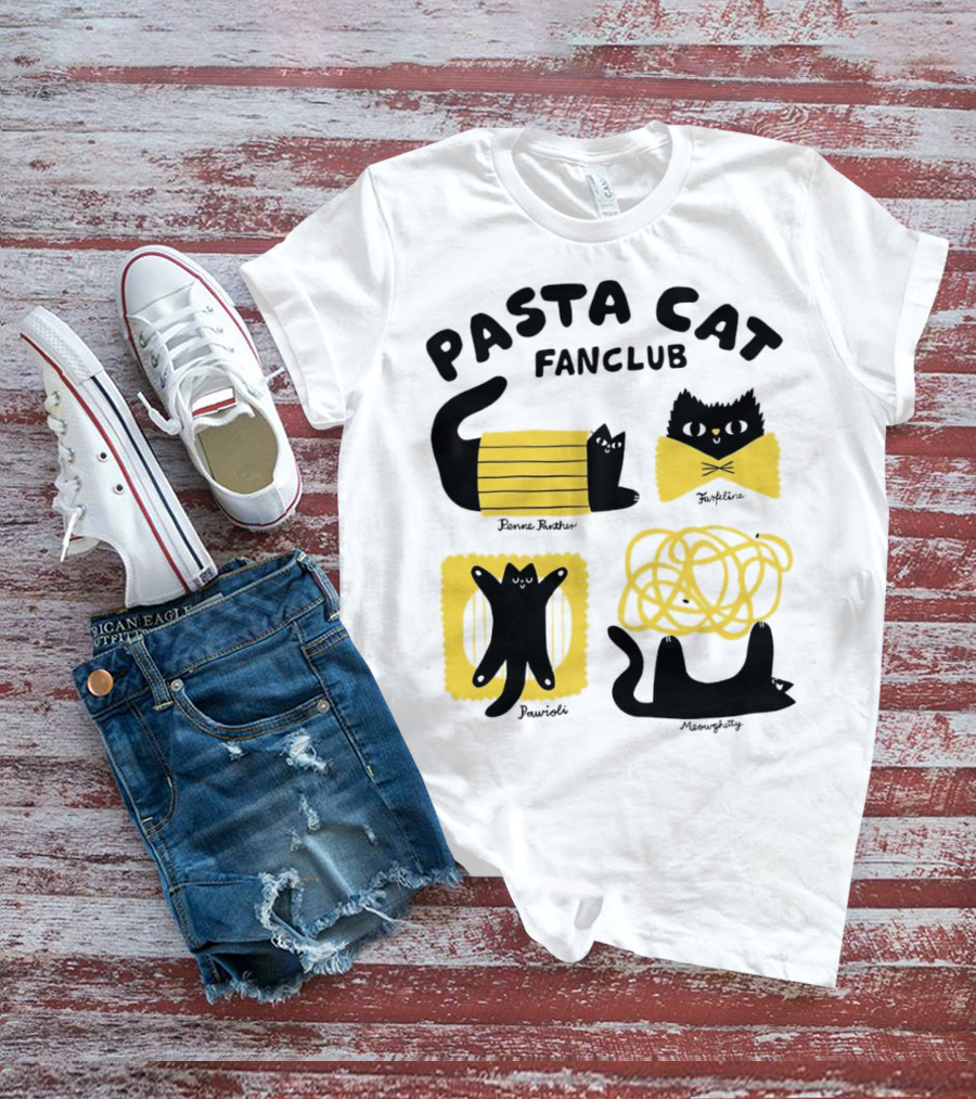 Pasta Cat Fanclub Penne Purrter ZitiFeline Pawrioli Meowgetty T-Shirt