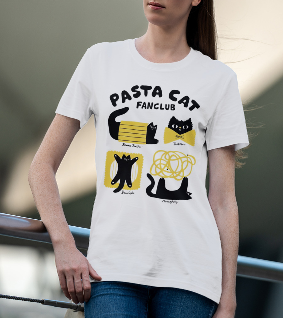 Pasta Cat Fanclub Penne Purrter ZitiFeline Pawrioli Meowgetty T-Shirt