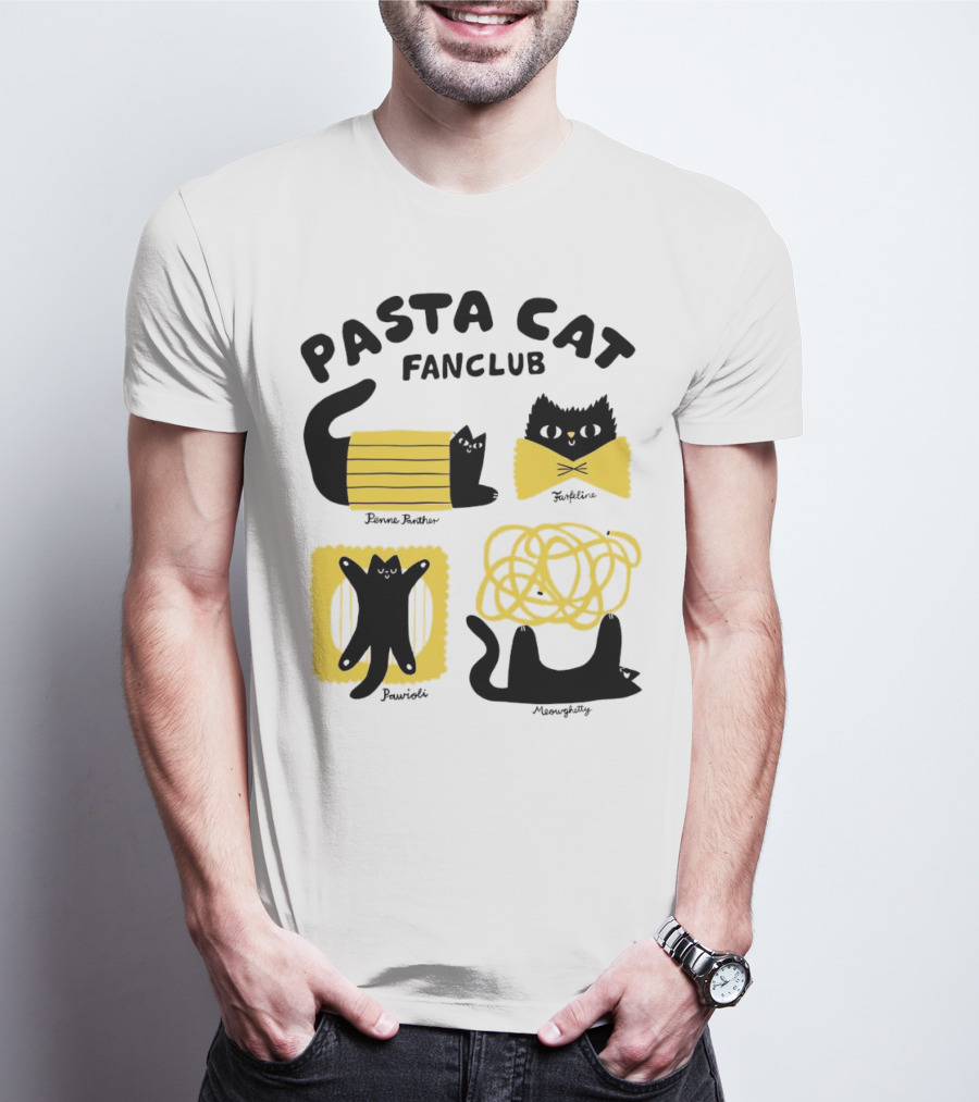 Pasta Cat Fanclub Penne Purrter ZitiFeline Pawrioli Meowgetty T-Shirt