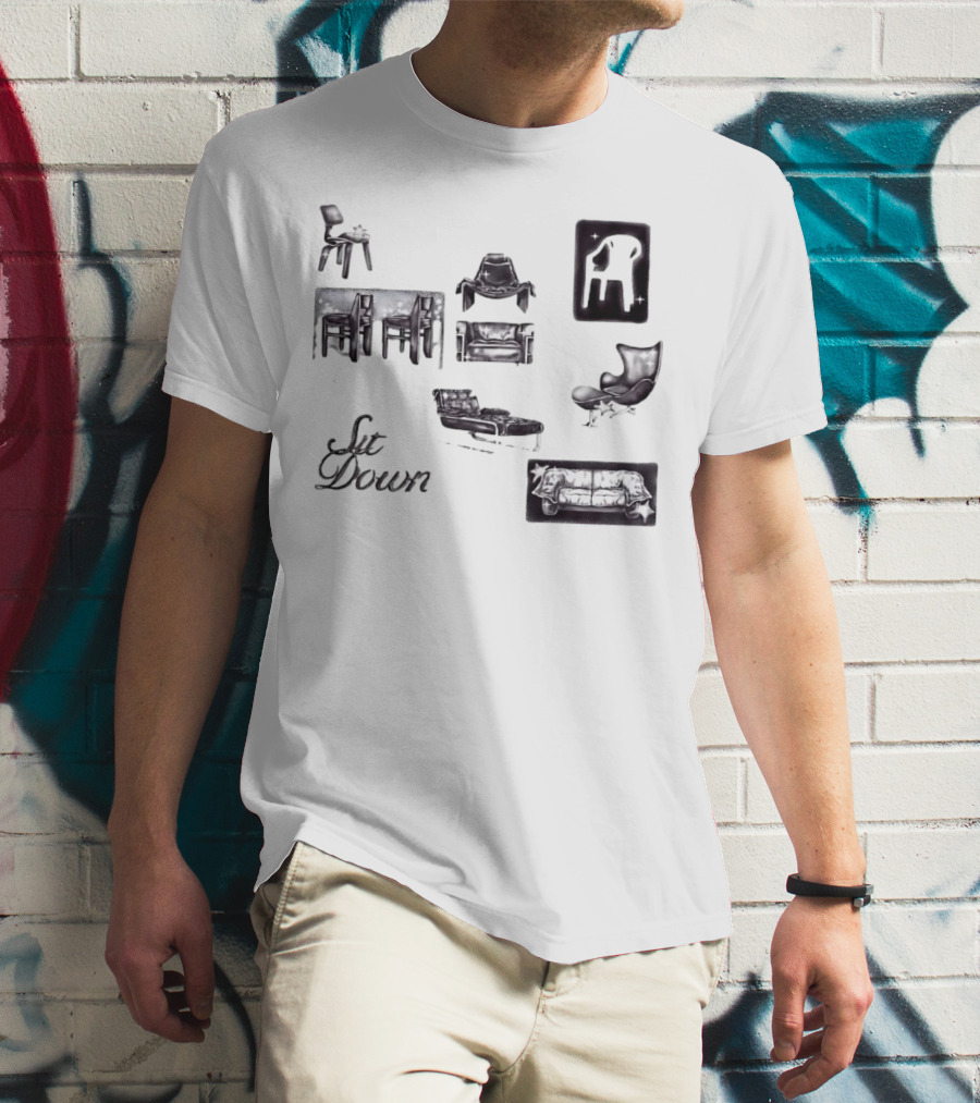 Sit Down More Chairs Armchair Couch T-Shirt