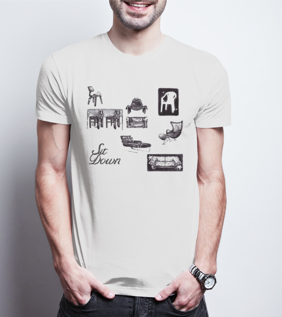 Sit Down More Chairs Armchair Couch T-Shirt