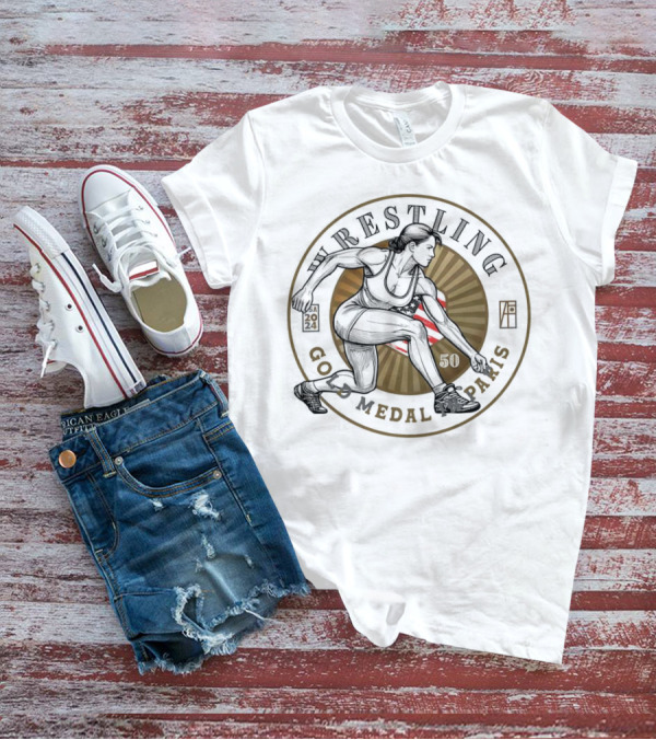 Wrestling Gold Medal Paris 50 USA T-Shirt