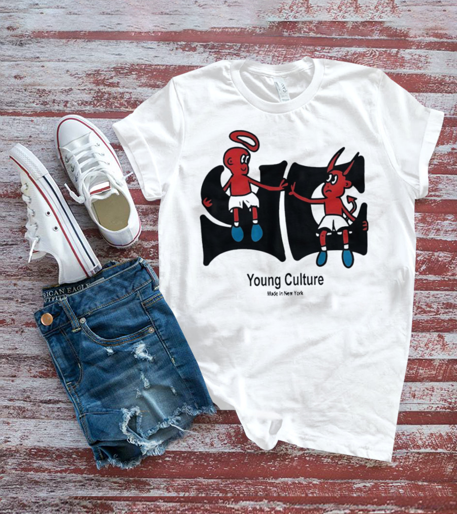 Young Culture Made In New York Best Buds Angel Devil Duo T-Shirt