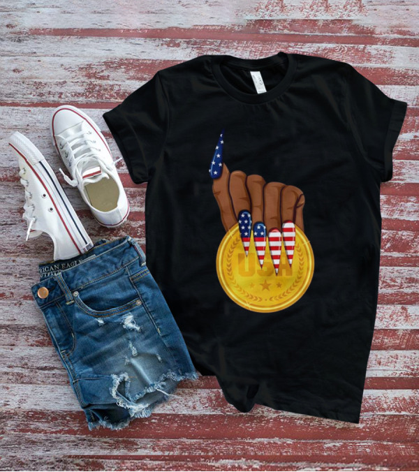 Gold Medal USA American Nails Sha’Carri Richardson T-Shirt