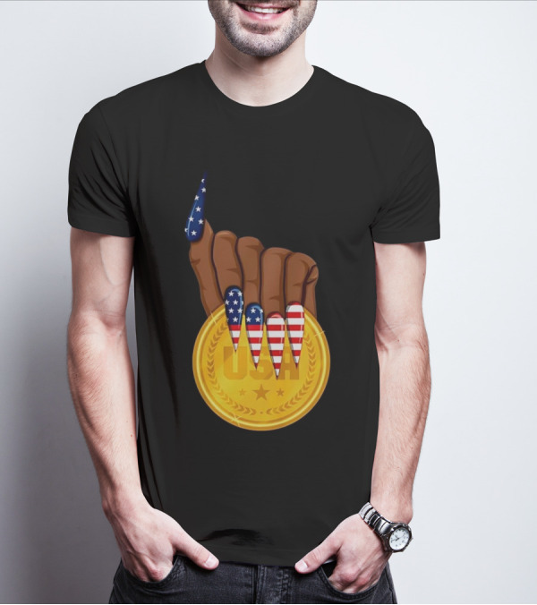 Gold Medal USA American Nails Sha’Carri Richardson T-Shirt