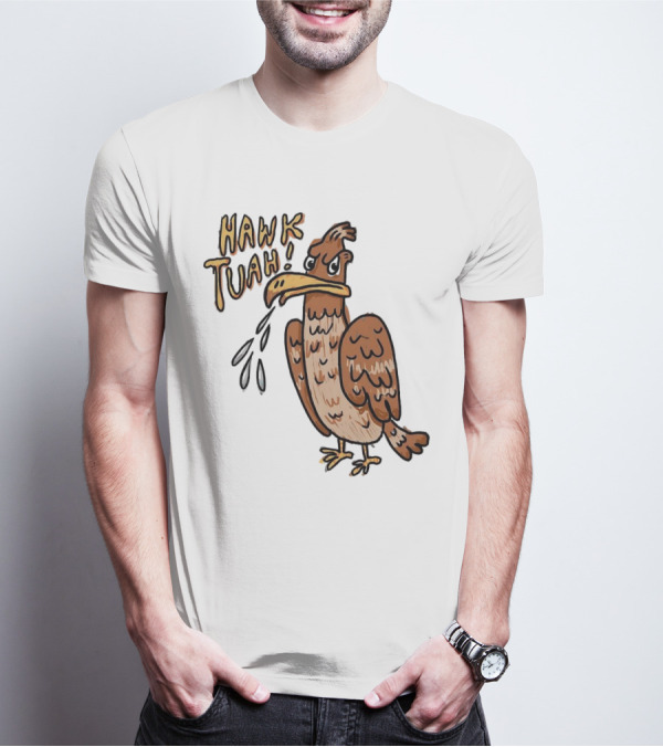 Hawk Tuah Tough Angry Bird With Spilled Ink T-Shirt