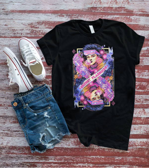 Jubilation Lee Energy Plasmoids Colorful Playing Card T-Shirt