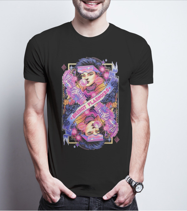 Jubilation Lee Energy Plasmoids Colorful Playing Card T-Shirt