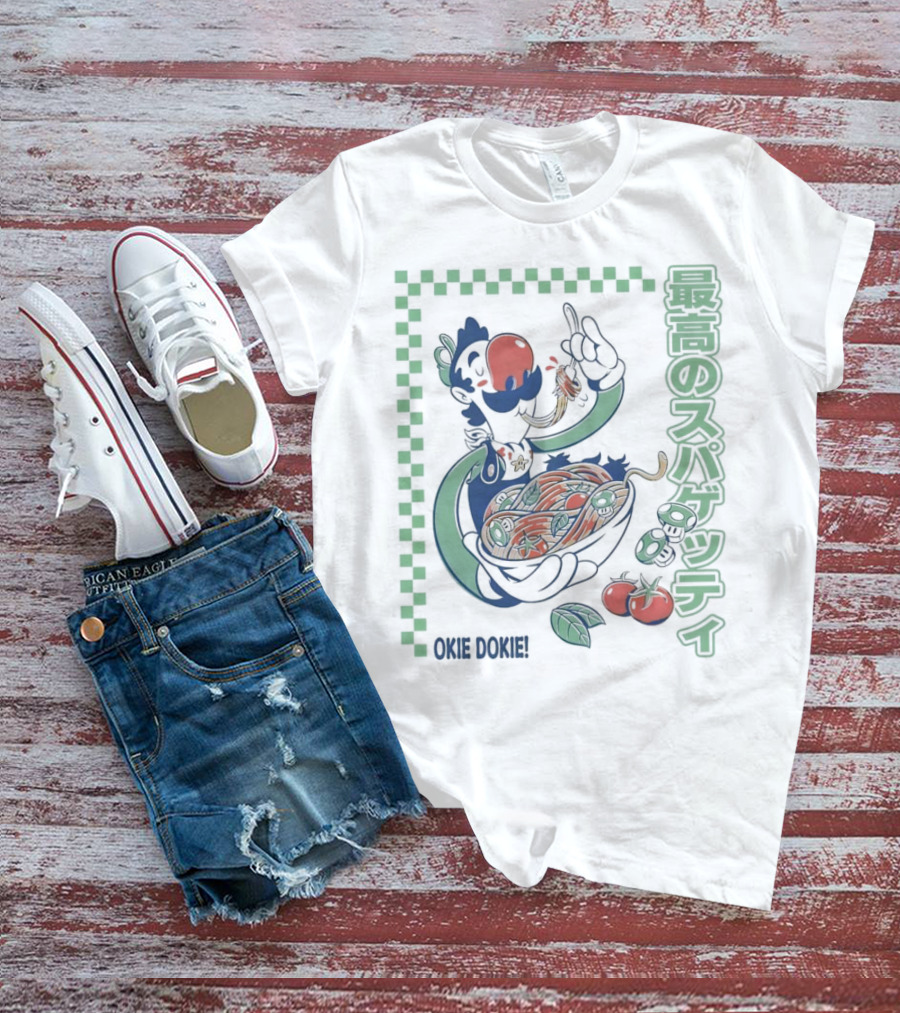 Luigi Okie Dokie Spaghetti T-Shirt