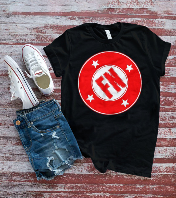 ALL FN Wrestling Red Circle Stars Shield T-Shirt