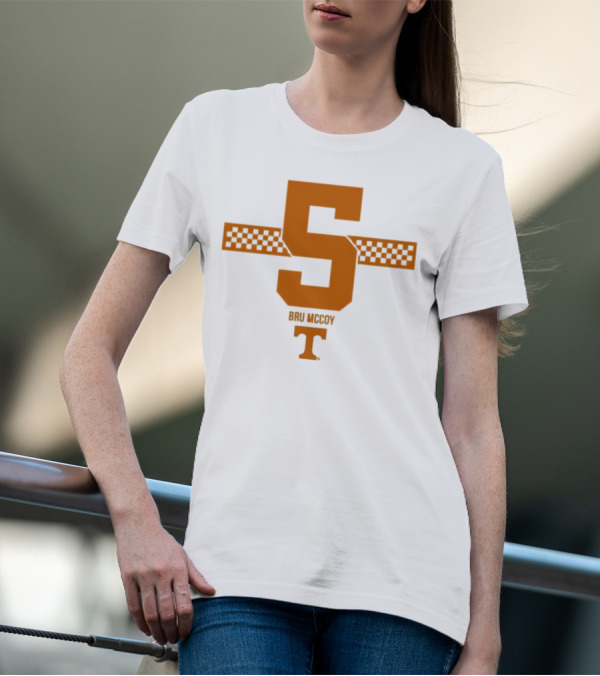 Bru McCoy 5 Stripe Tennessee Volunteers Checkerboard T T-Shirt