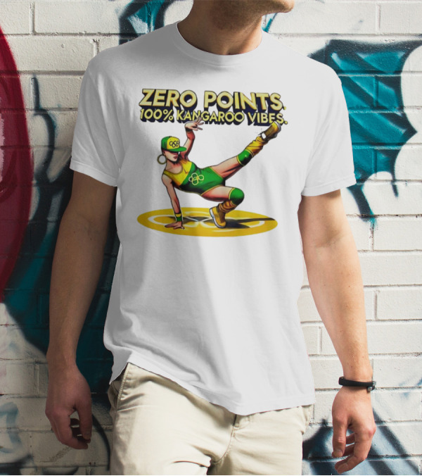 Zero Points 100% Kangaroo Vibes Breakdancing RayGun T-Shirt