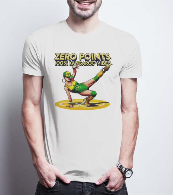 Zero Points 100% Kangaroo Vibes Breakdancing RayGun T-Shirt