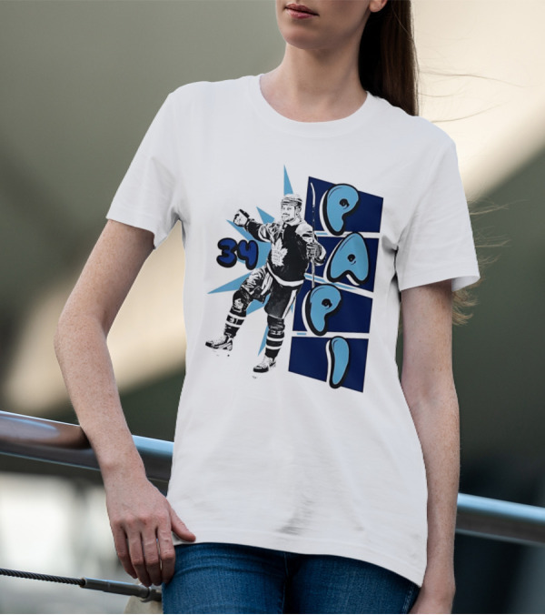 Toronto Maple Leafs Auston Matthews 34 Papi Hockey Legend T-Shirt