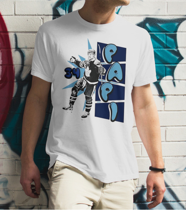 Toronto Maple Leafs Auston Matthews 34 Papi Hockey Legend T-Shirt