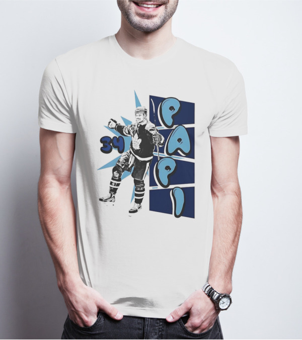 Toronto Maple Leafs Auston Matthews 34 Papi Hockey Legend T-Shirt