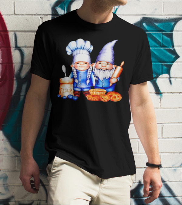 Adorable Baking Gnomes With Flour And Pastries T-Shirt