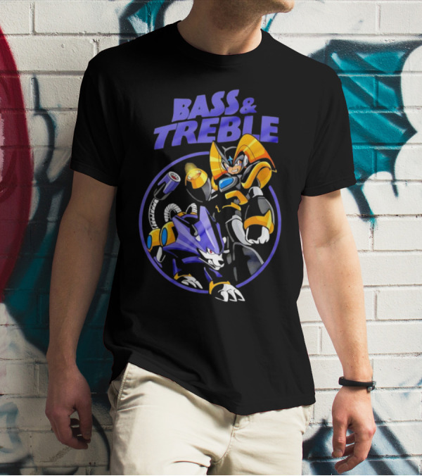 Bass And Treble Mega Man X Black Sabbath Crossover T-Shirt
